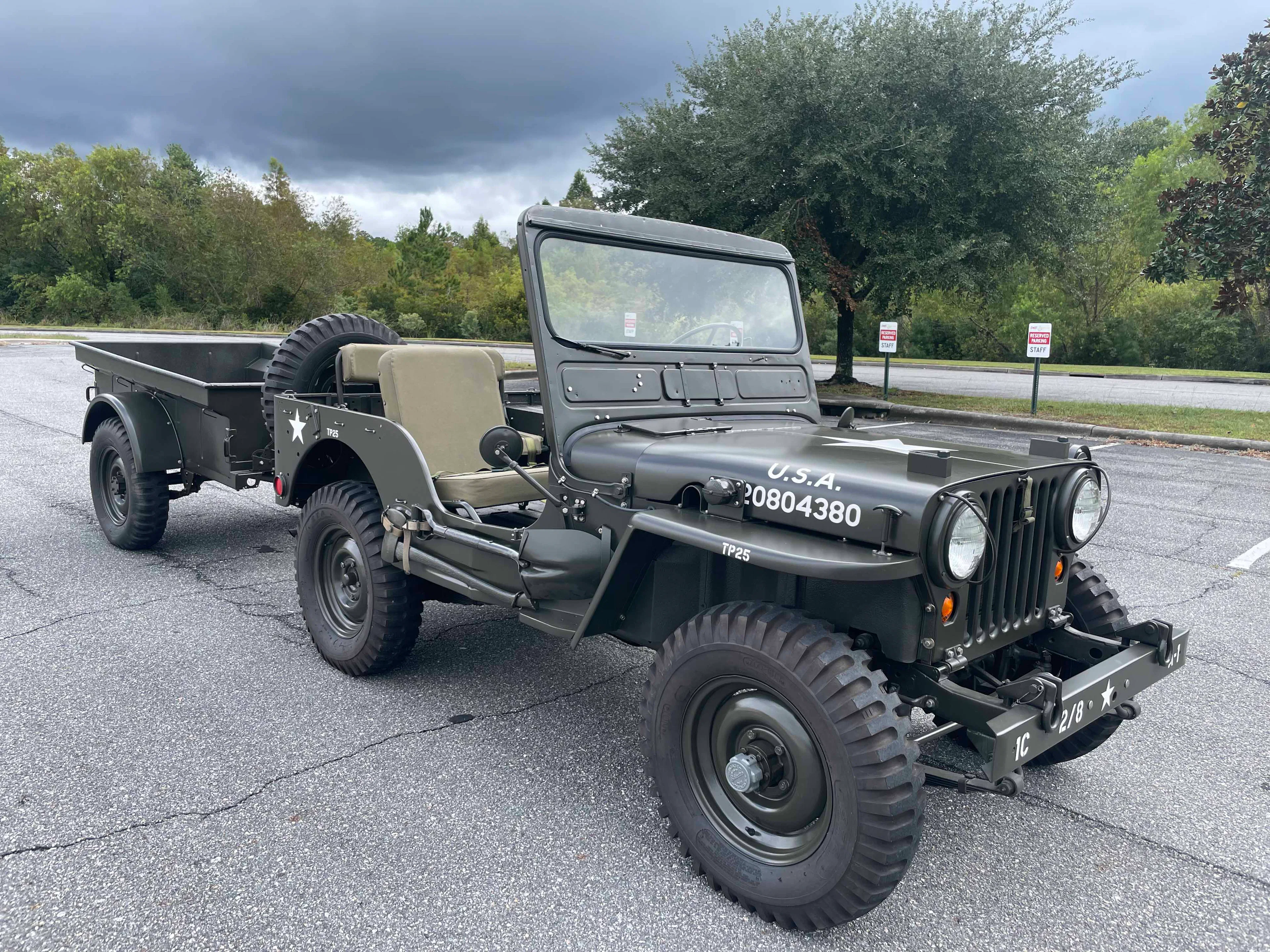 1952 Willys M38 and M100 Trailer